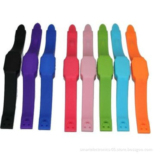 Bracelet Watch USB Flash Drive with 64MB to 128GB Capacity, Colorful, Grade A, 3-year Warranty